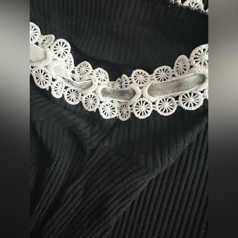 Dolls Kill Current Mood My Addams Gurl babydoll dress 3X wednesday lace trim EUC - Picture 9 of 11